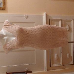 Jump Apparel pale pink stretch lace dress Sz S